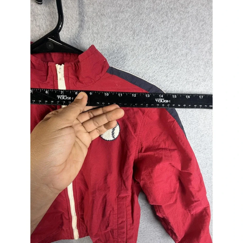 Gymboree Tracksuit Set Kids 6 Red Baseball 05 Jacket Pants Striped Athletic